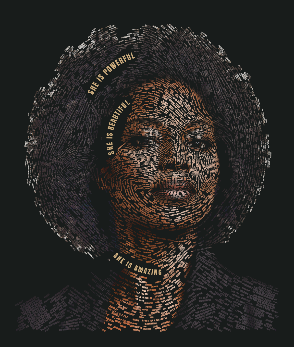 She Is Powerful — Color & Affirmations
